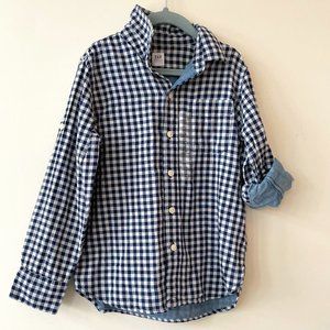 Gap Kids Gingham Flannel Button Down Sz S (6/7)